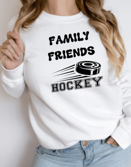 Family Friends Hockey Crewneck Sweatshirt